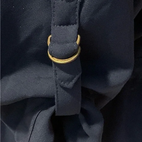 SKIES ARE BLUE WOMENS BLUE SIZE M BUTTON FRONT DRESS WITH BELT GENTLY WORN - Picture 3 of 4